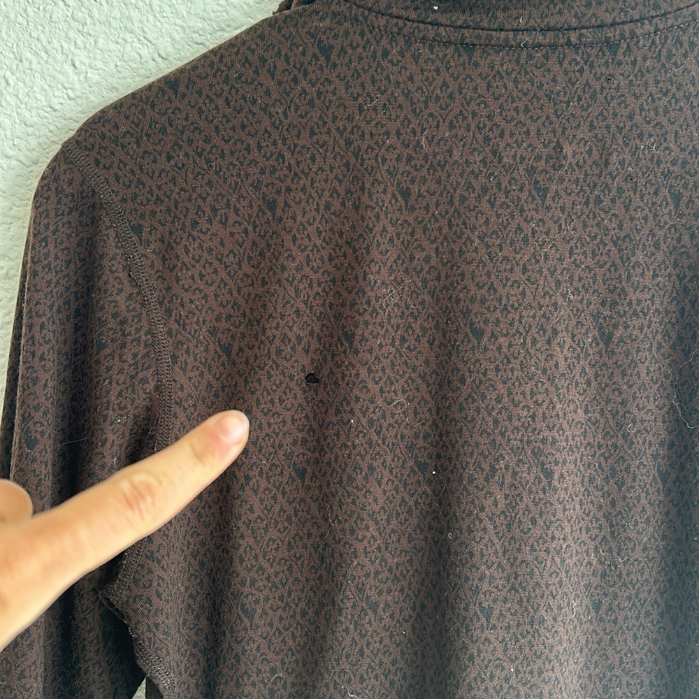 Smartwool Quarter Zip Brown Wool Sweater - Picture 10 of 11